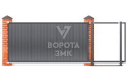 Откатные ворота 2500×3000 ЗМК-9731