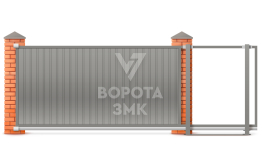 Ворота дистанционные 3500×2000 откатные ЗМК-7286