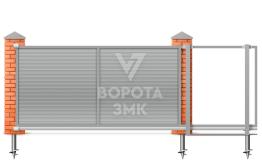 Откатные ворота двойные 2800×2000 ЗМК-7454