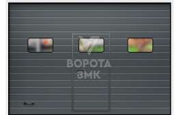 Ворота секционные гаражные вертикальные 3000×2125 ЗМК-3098
